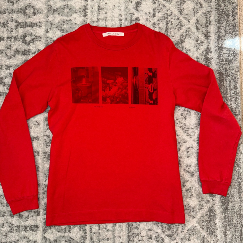 1017 ALYX 9SM Bold Red Graphic Long sleeve
